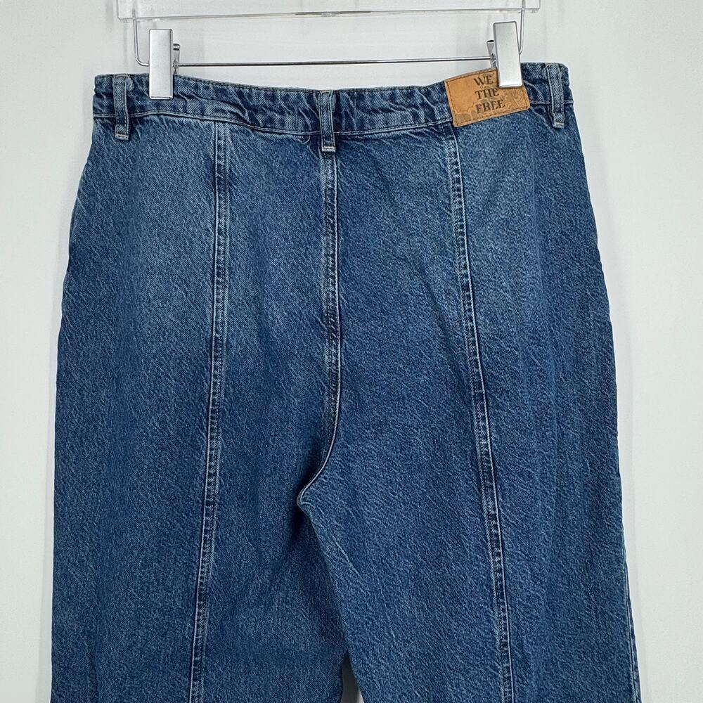 We The Free Wallflower jeans women's 33 wide leg mid rise flare blue denim retro - Picture 4 of 9